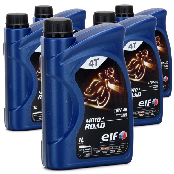 Set 5 Buc Ulei Motor Elf Moto 4 Road 10W-40 1L